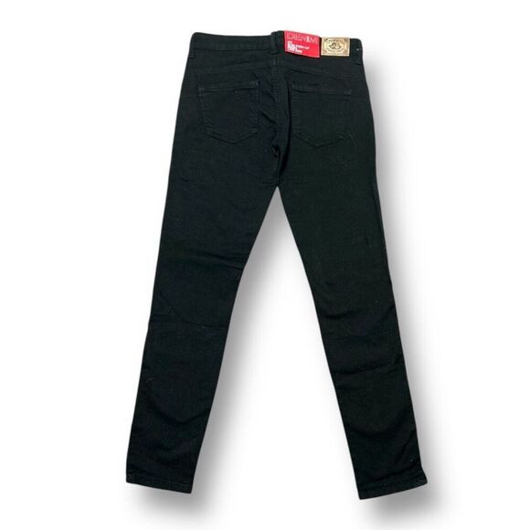 Fiorucci 26 Black Slim Low Rise Jeans Italy Zip Hem Stretch Normcore Minimal NWT - Picture 3 of 12